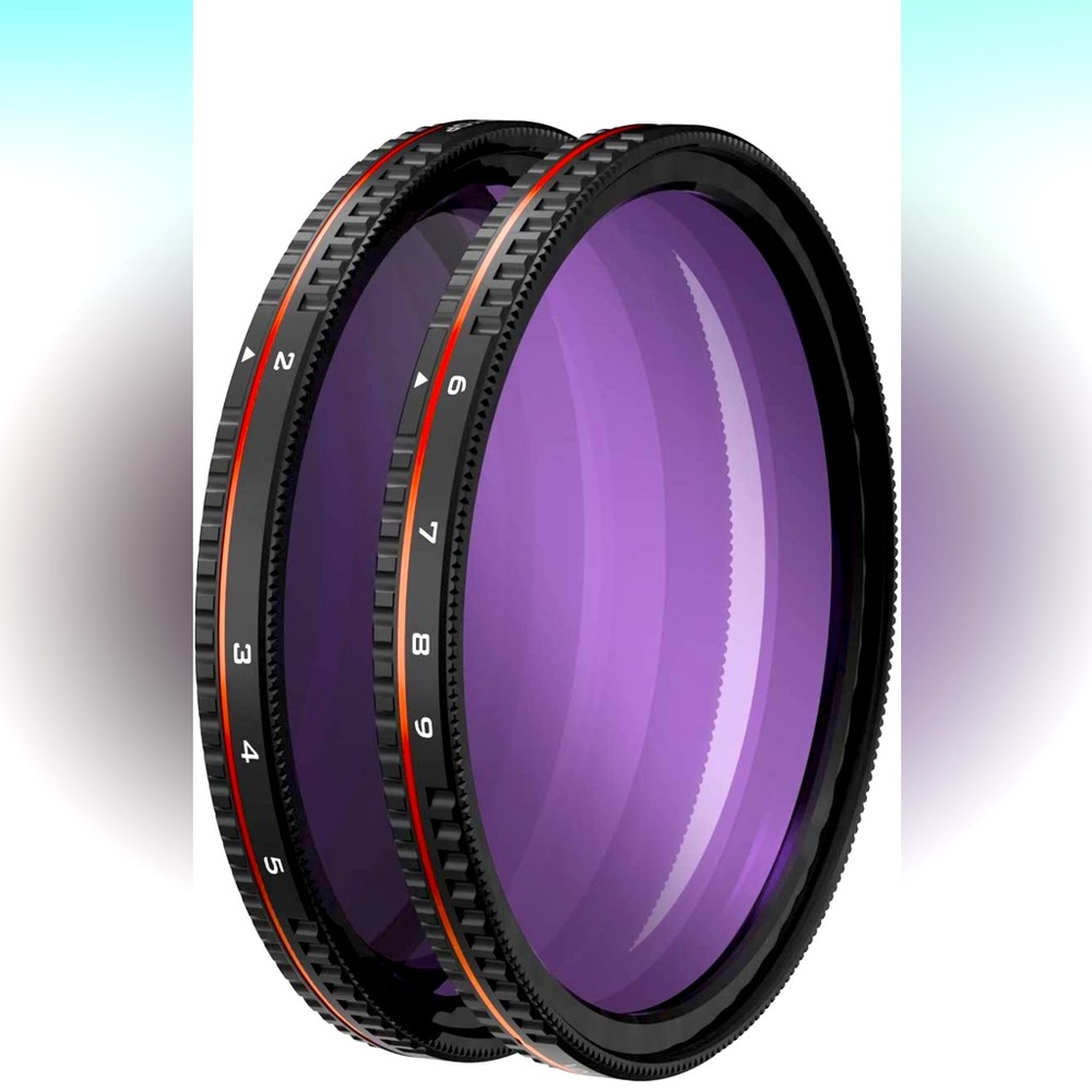 Freewell 58mm Threaded Hard Stop  Variable ND Filter All Day 2-5 & 6-9 Stop 2 pk